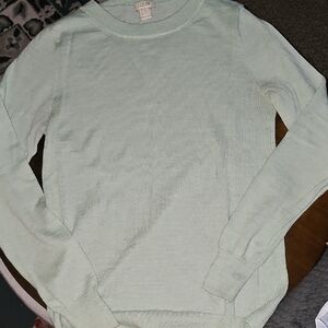 J. Crew Green Crewneck Sweater Classic Knit